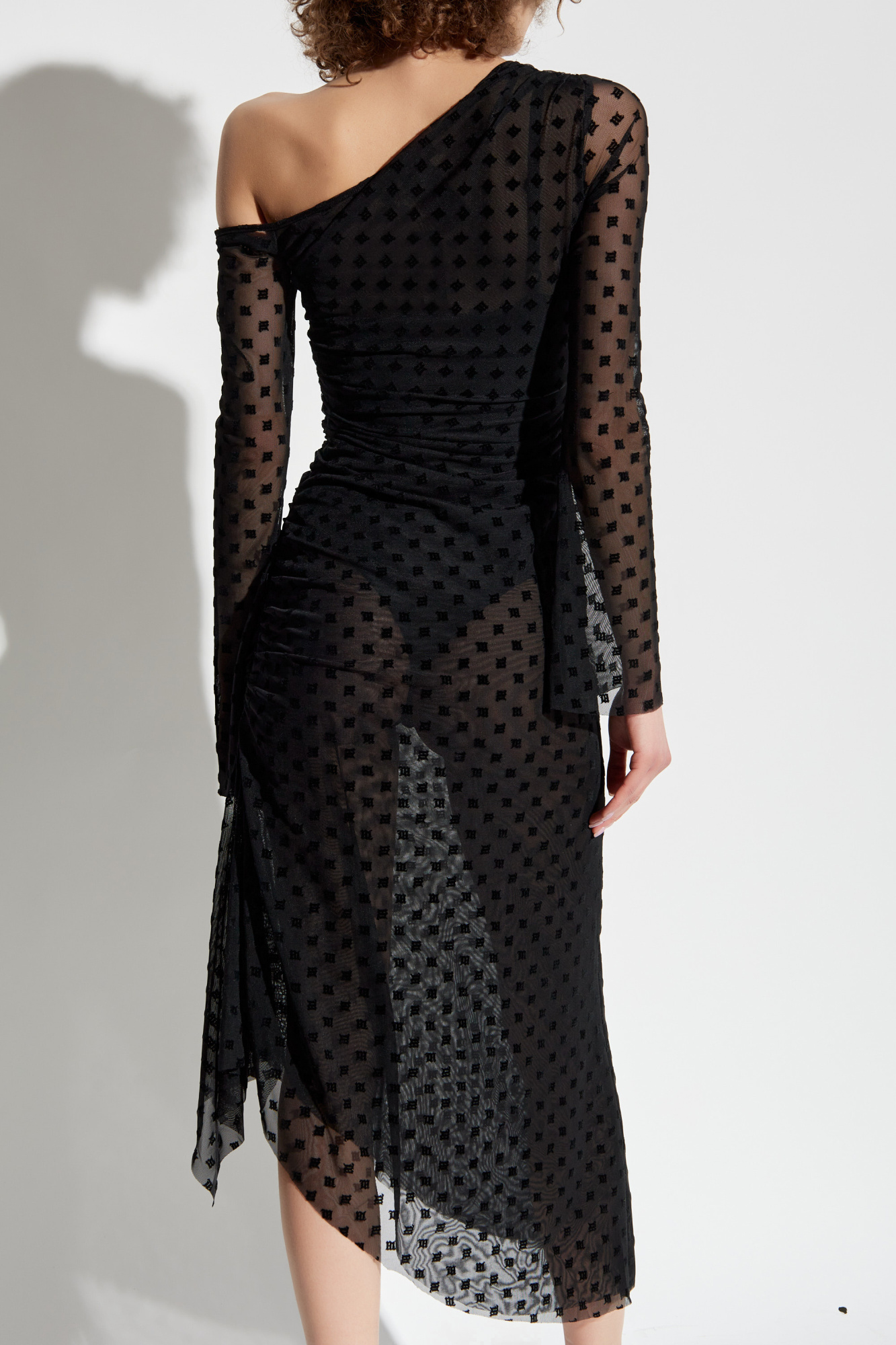 ワンピース MISBHV Woman Dress Black 250W823 BLACK Black Dress with monogram and velvet finish MISBHV - Vitkac